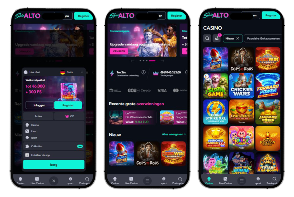 Spinalto Casino Mobiel spelen